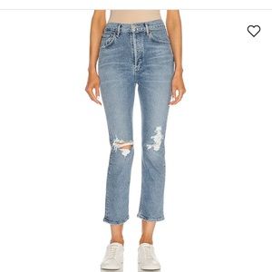 Agolde Jeans High Rise Straight Leg Riley